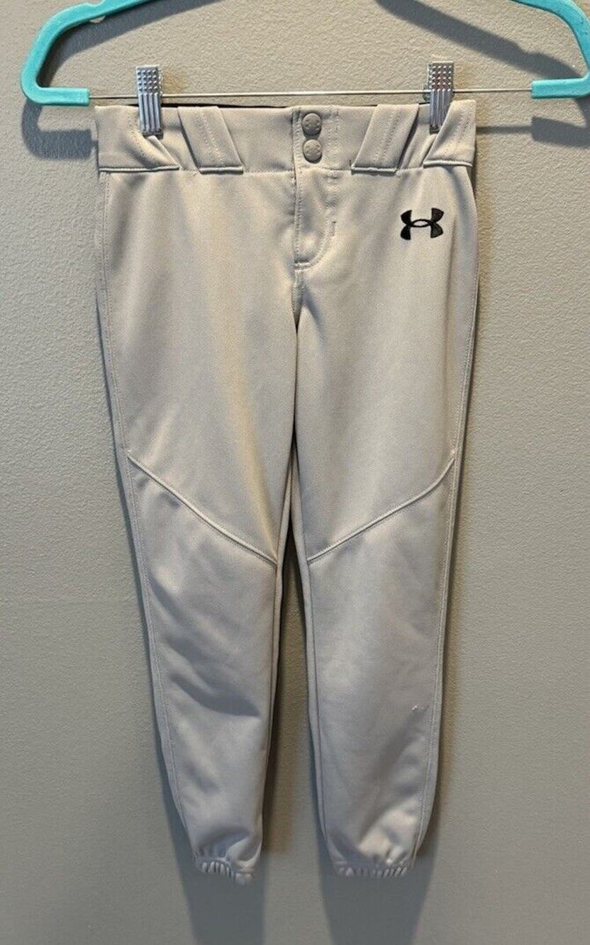 Boys' Under Armour Baseball Pants Cinch Ankle Size YXS Gray